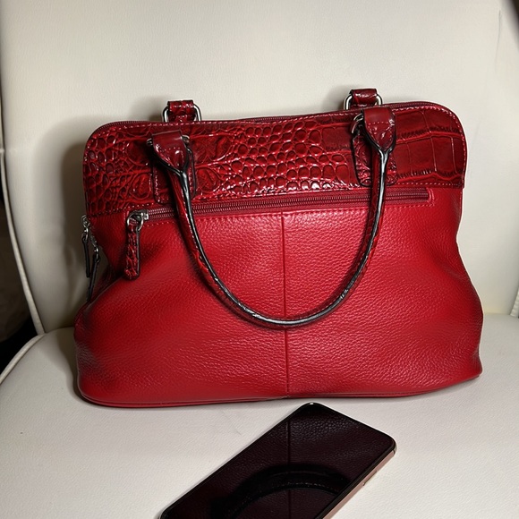 Giana Bernini Red satchel handbag - Picture 3 of 16